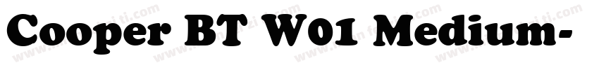 Cooper BT W01 Medium字体转换